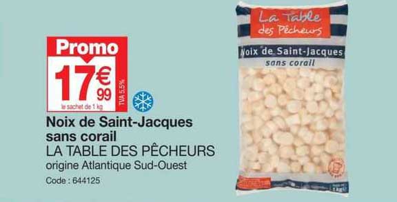 Noix De Saint-jacques Sans Corail La Table Des Pêcheurs