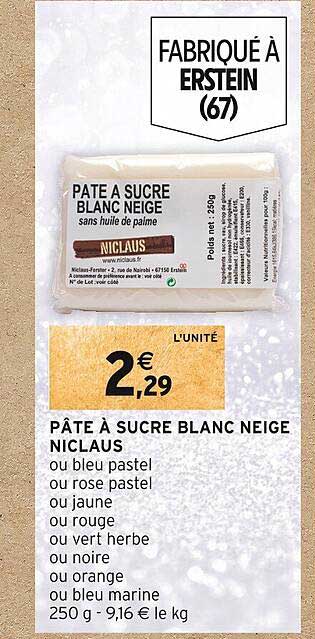 pâte à sucre blanc neige niclaus
