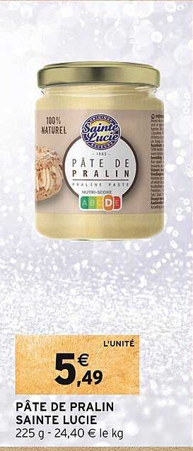pâte de pralin sainte lucie