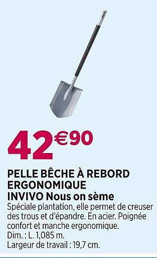 pelle bêche à rebord ergonomique invovo nous on sème