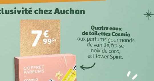 quatre eaux de toilettes cosmia