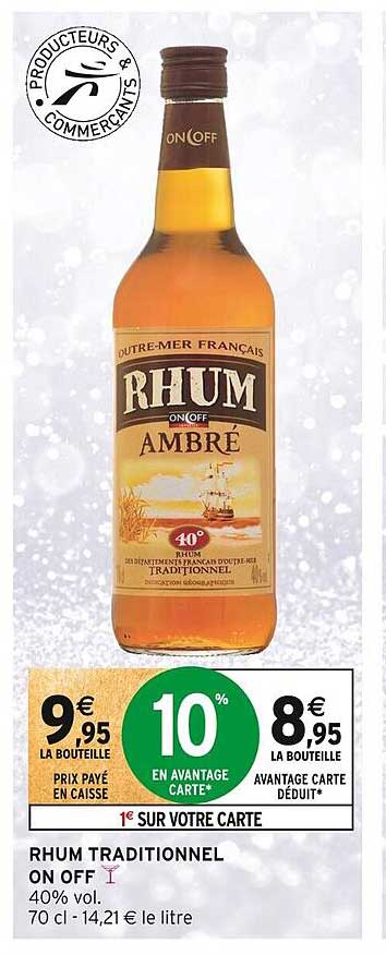 rhum traditionnel on off