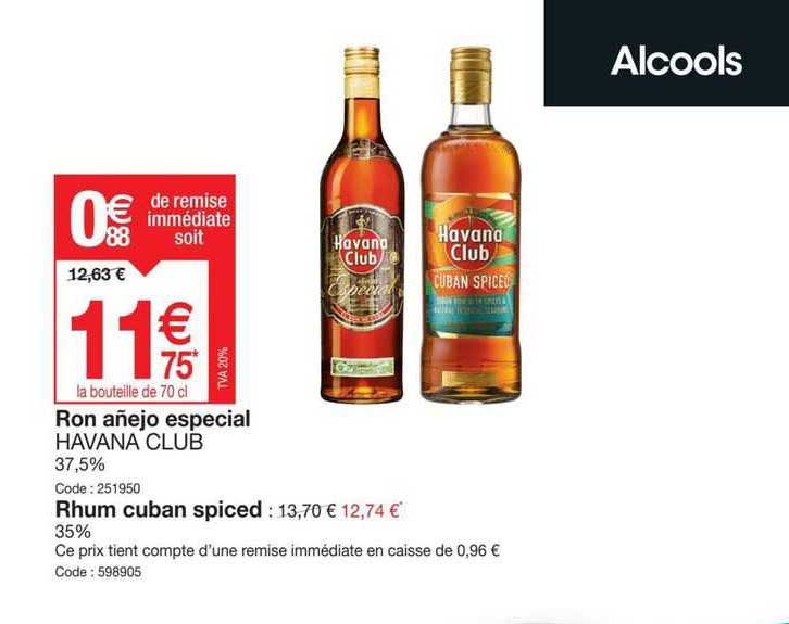 ron añejo especial havana club rhum cuban spiced