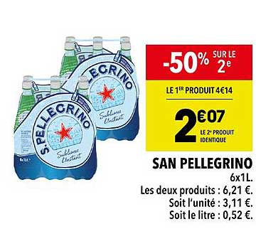 san pellegrino -50% sur le 2e