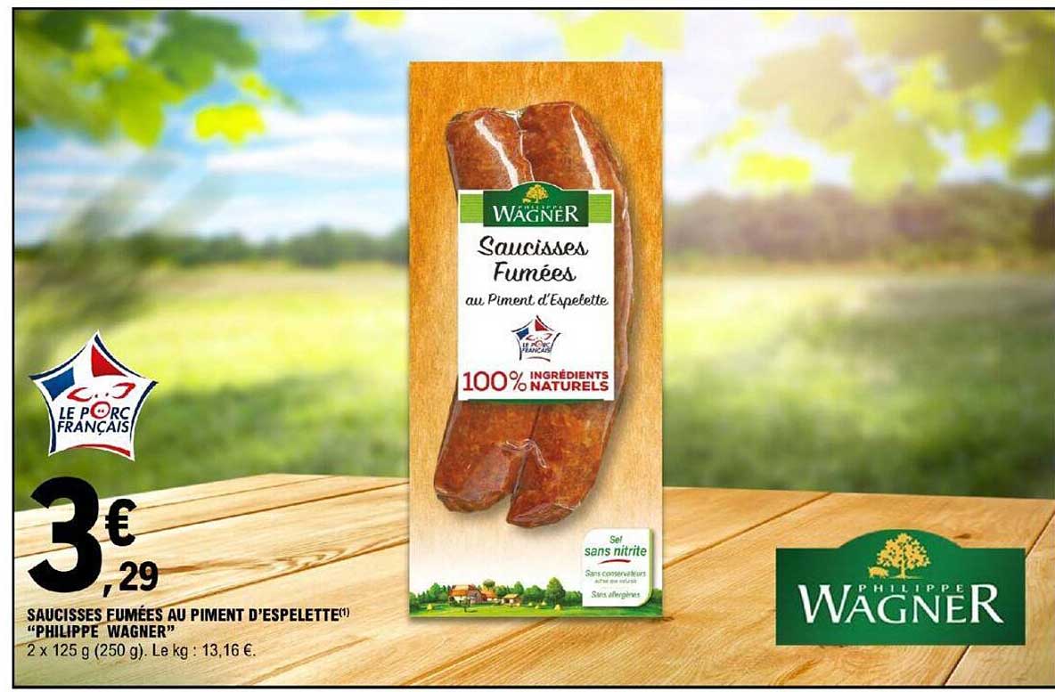 saucisses fumées au piment d'espelette "philippe wagner"