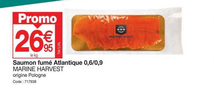 saumon fumé atlantique 0.6/0.9 marine harvest