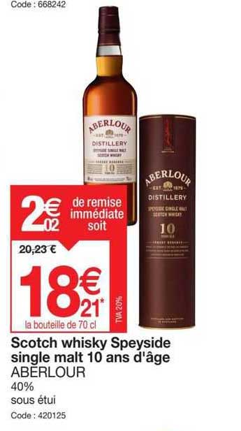 scotch whisky speyside single malt 10 ans d'âge aberlour