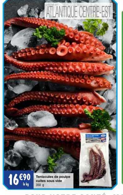 tentacules de poulpe cuites sous vide