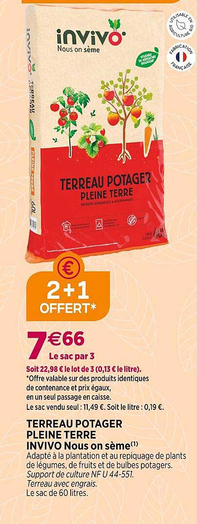 terreau potager pleine terre invivo nous on sème