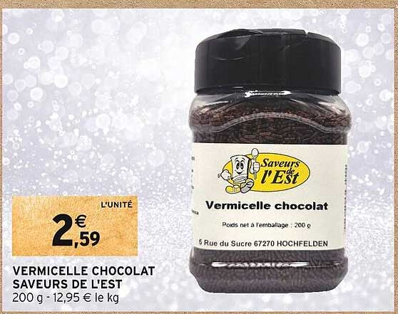 vermicelle chocolat saveurs de l'est