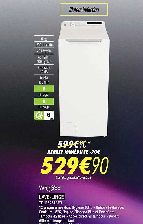 whirlpool lave-linge