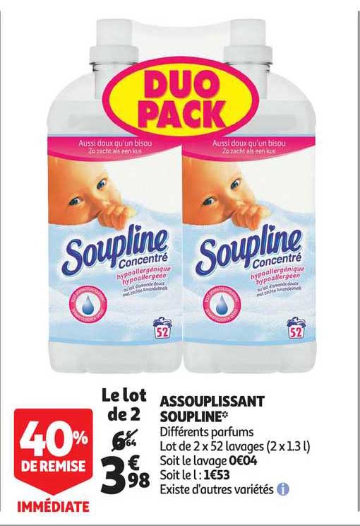 Assouplissant Soupline 40% De Remise Immédiate