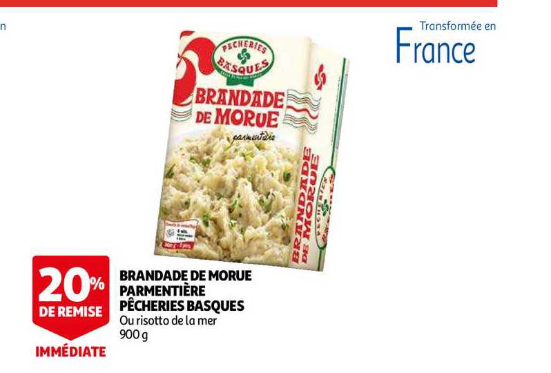 brandade de morue parmentière pêcheries basques 20% de remise immédiate