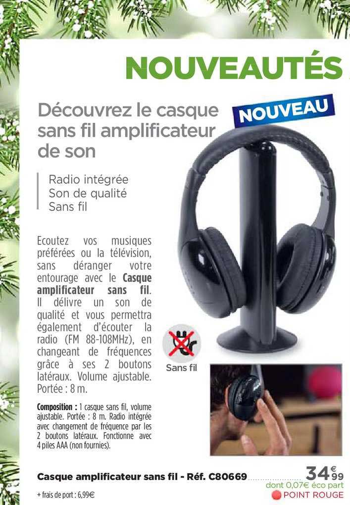 casque amplificateur san fil