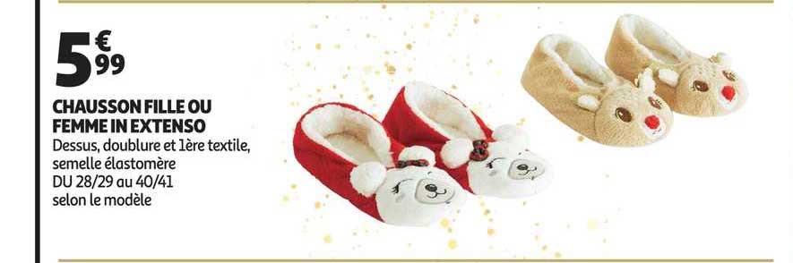 chausson fille ou femme in extenso