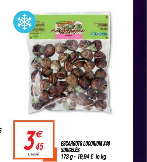 escargots lucorium x48 surgelés