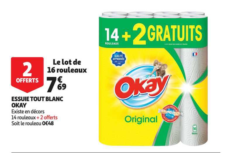 essuie tout blanc okay