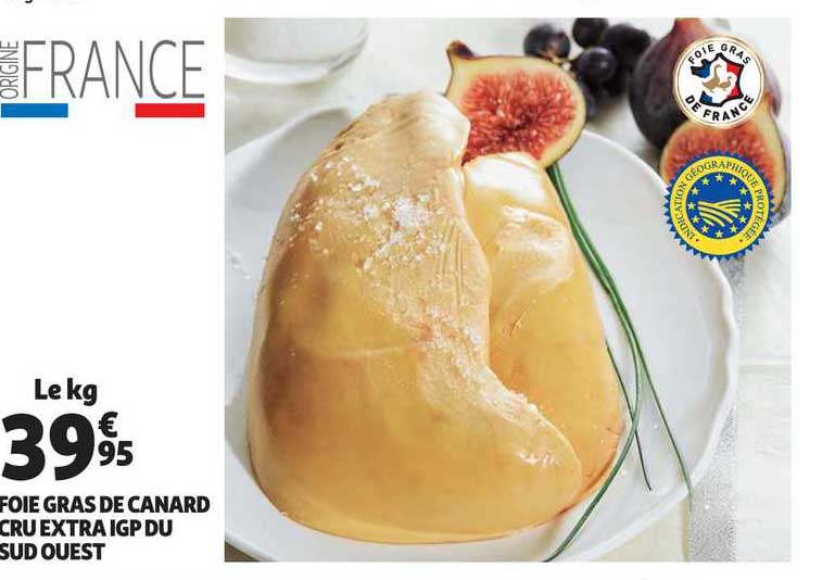 foie gras de canard cru extra igp du sud ouest