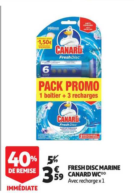 fresh disc marine canard wc 40% de remise immédiate