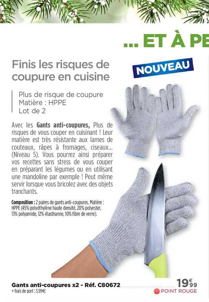 gants anti coupures x2