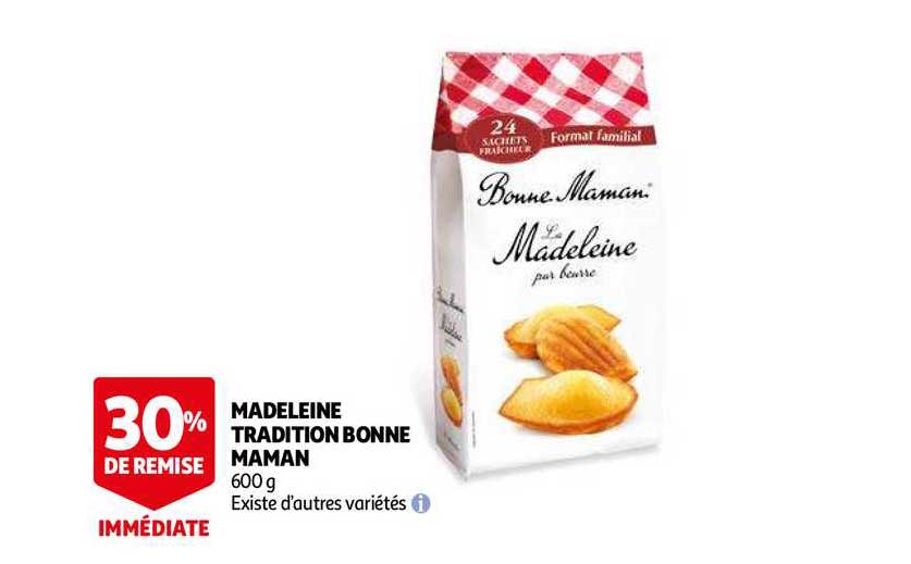 madeleine tradition bonne maman 30% de remise immédiate