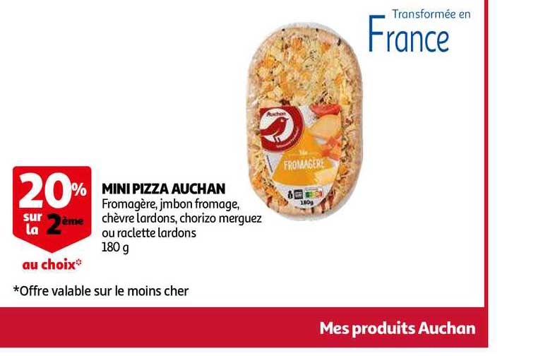 Mini Pizza Auchan 20% Sur Le 2e