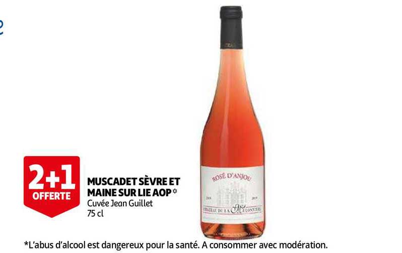 muscadet sèvre et maine sur lie aop 2+1 offert