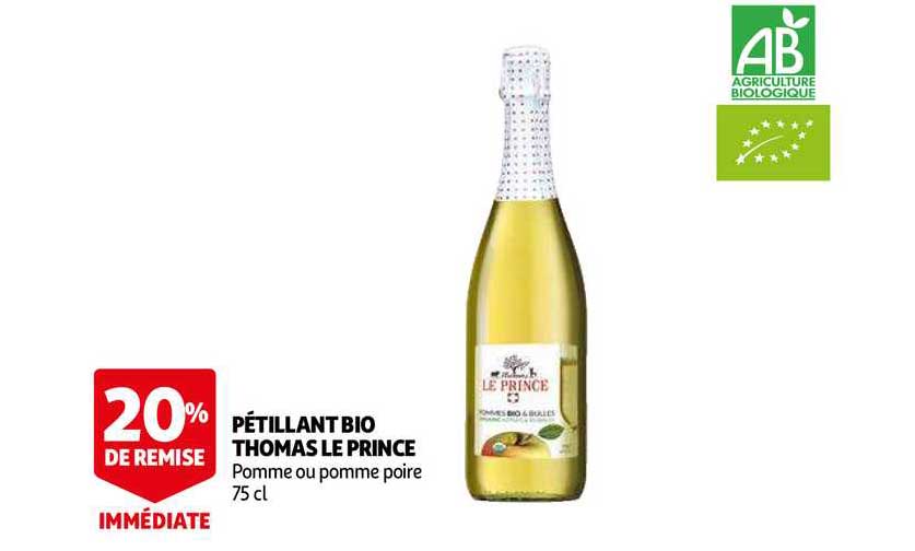 Pétillant Bio Thomas Le Prince 20% De Remise Immédiate