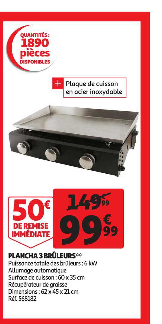plancha 3 brûleurs