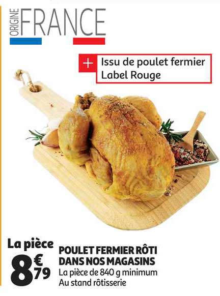 Poulet Fermier Rôti Dans Nos Magasins