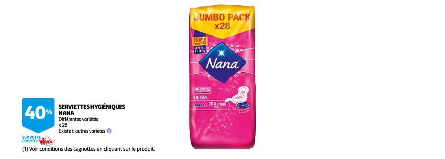 serviettes hygiéniques nana