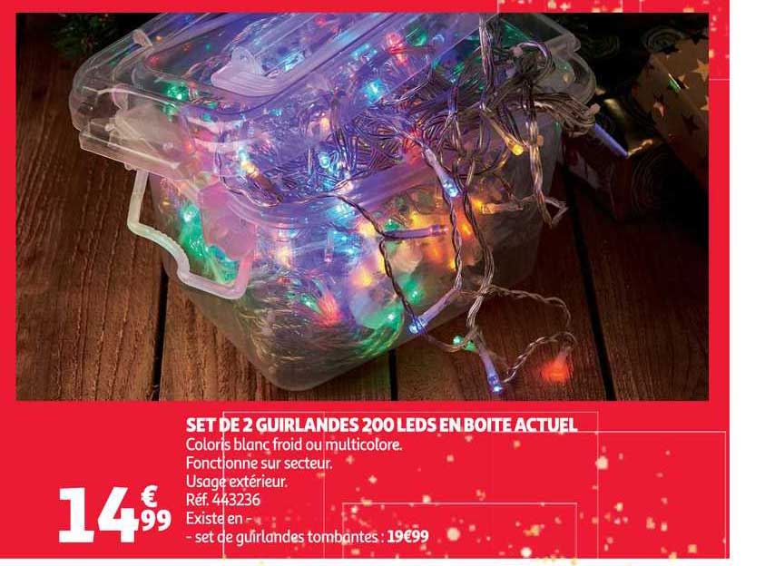 Set De 2 Guirlandes 200 Leds En Boite Actuel