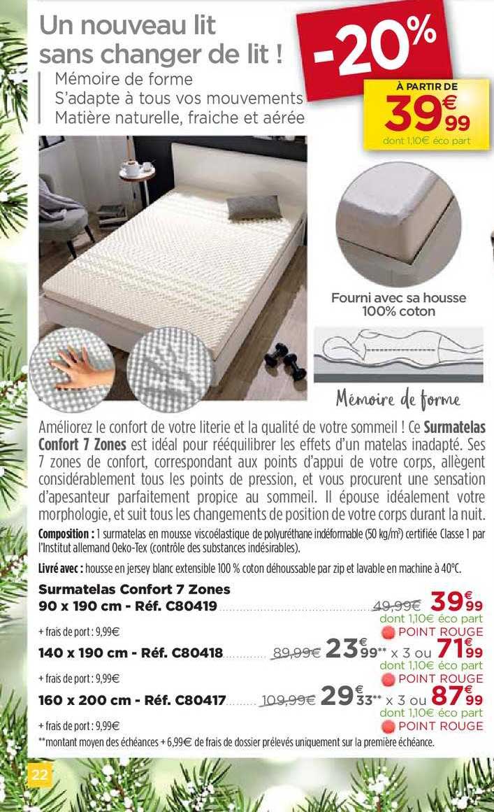 surmatelas confort 7 zones