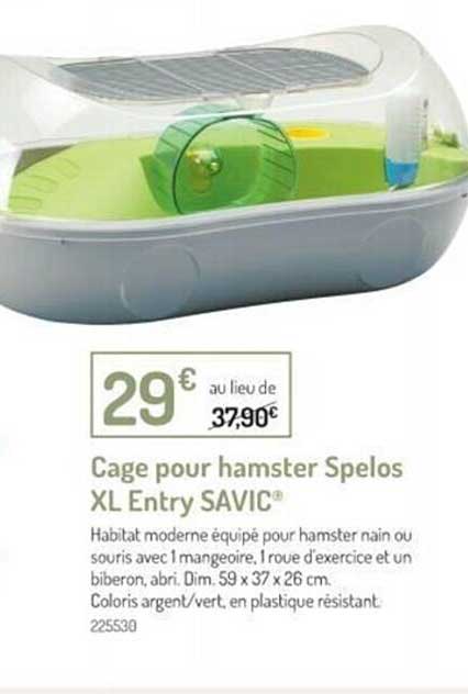 cage pour hamster spelos xl entry savic