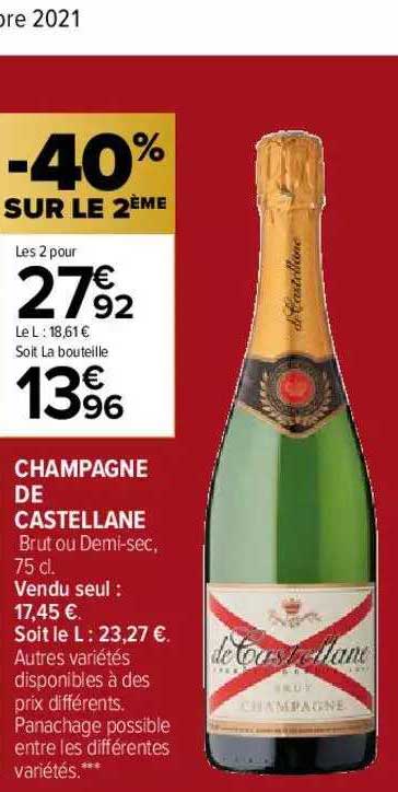 Champagne De Castellane Brut Ou Demi-sec -40% Sur Le 2ème