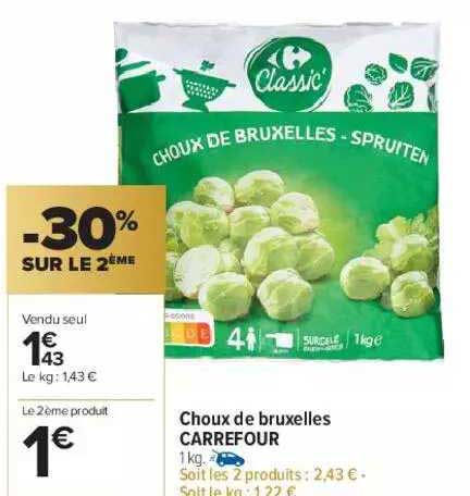 Choux De Bruxelles Carrefour -30% Sur Le 2ème