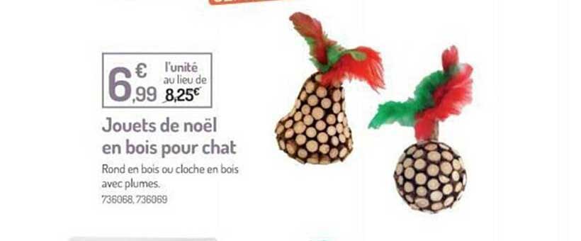Jouets De Noël En Bois Pour Chat