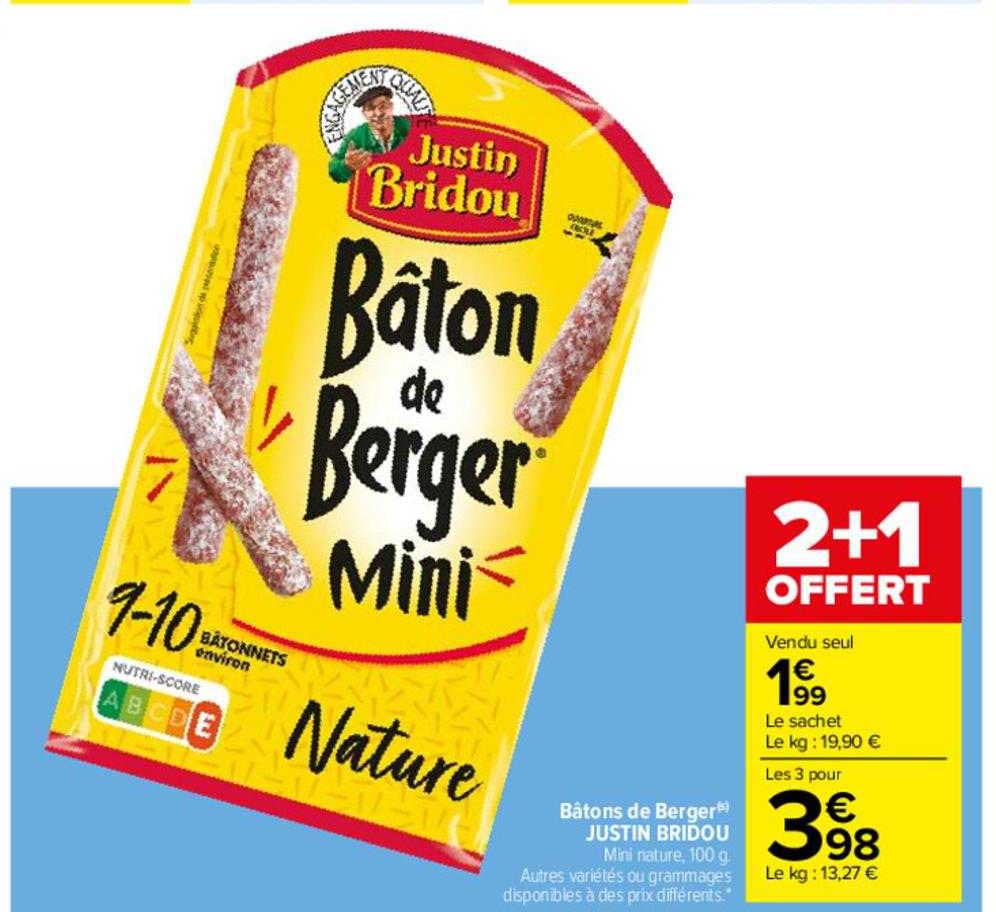 bâtons de berger justin bridou