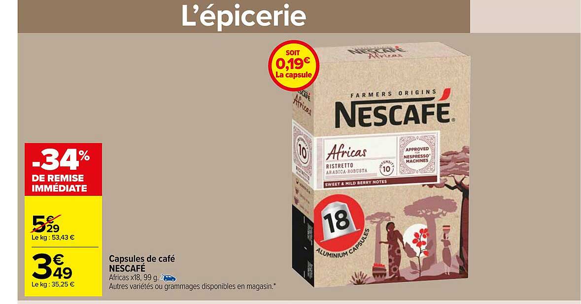 Capsules De Café Nescafé