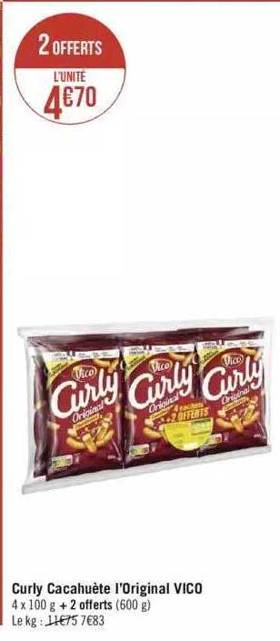 Curly Cacahuète L'original Vico