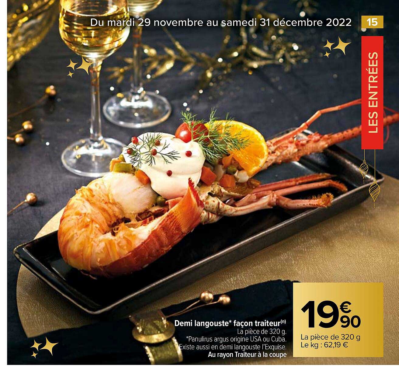 demi langouste façon traiteur