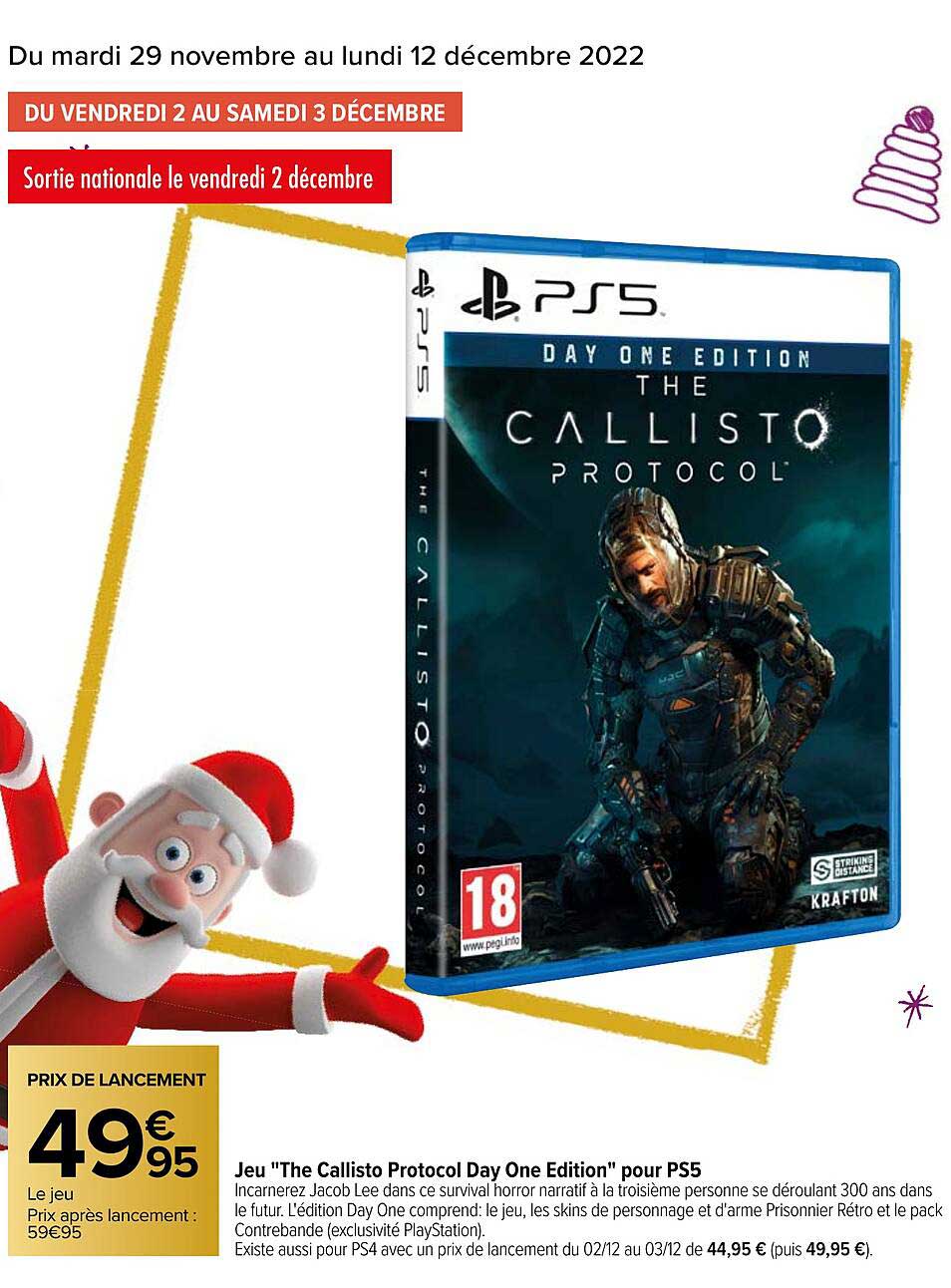 jeu "the callisto protocol day one édition" pour ps5