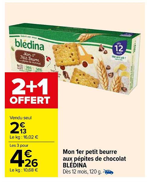 mon 1er petit beurre aux pépites de chocolat blédina