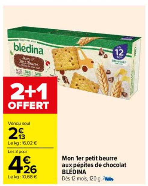 mon 1er petit beurre aux pépites de chocolat blédina