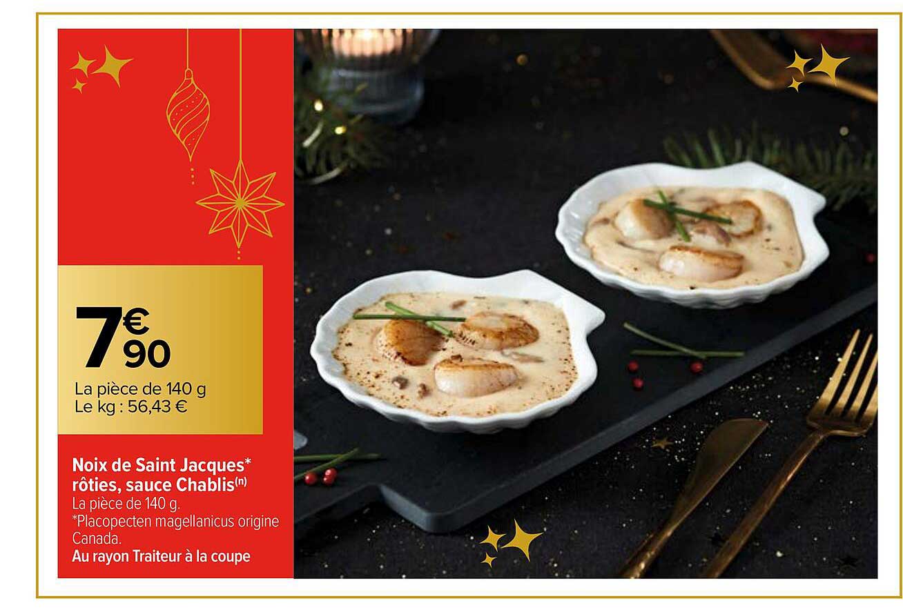 noix de saint jacques rôties, sauce chablis