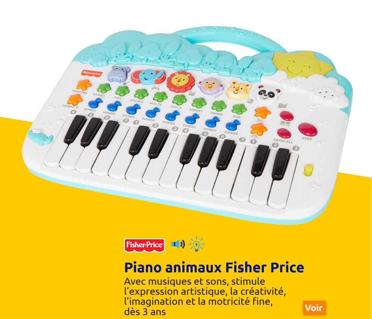 piano animaux fisher price