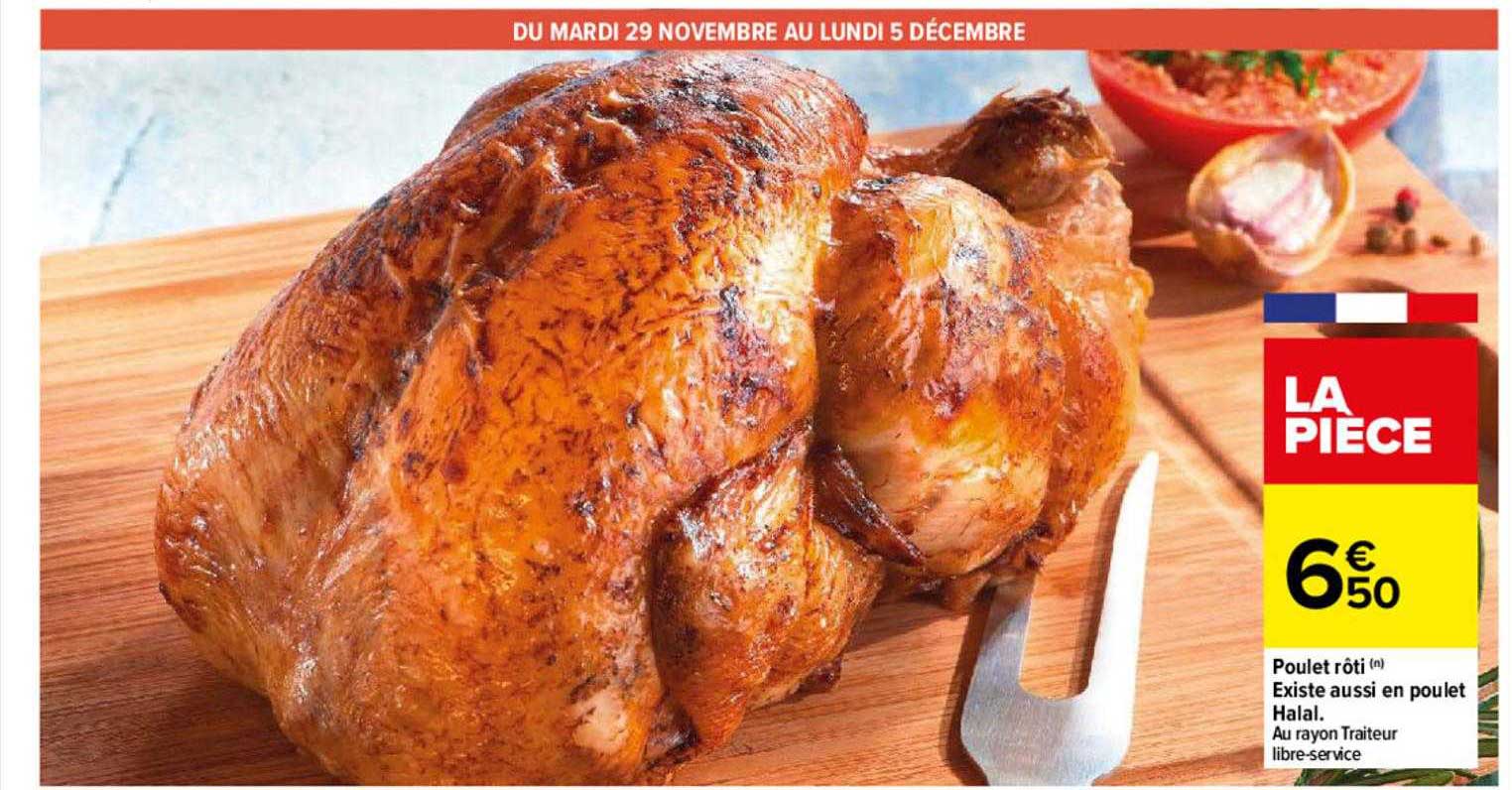 poulet rôti existe aussi en poulet halal