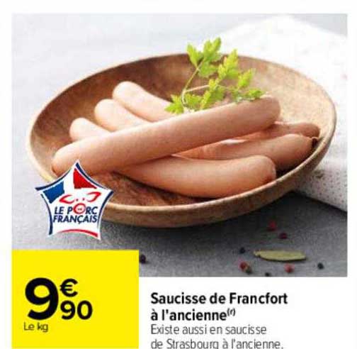 saucisse de francfort à l'ancienne