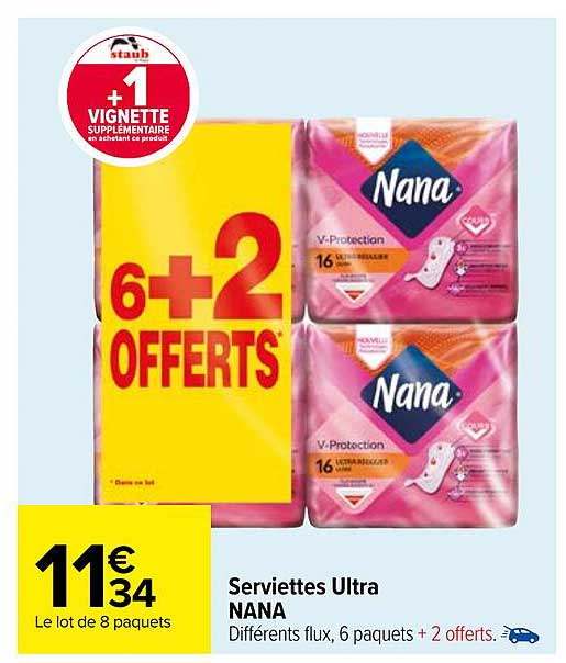 Serviettes Ultra Nana