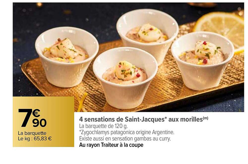 4 sensations de Saint-Jacques aux morilles